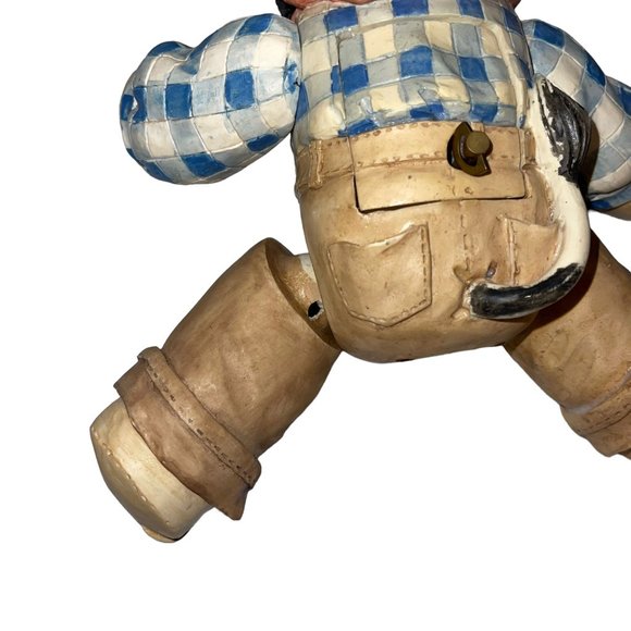 Rare Vintage Enesco Marys Moo Moos Chip Home on the Range Musical Jointed 699284 - Picture 9 of 11